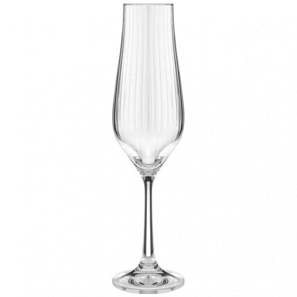Набор бокалов для шампанского из 6 штук "tulipa optic" 170мл Bohemia Crystal (674-878)