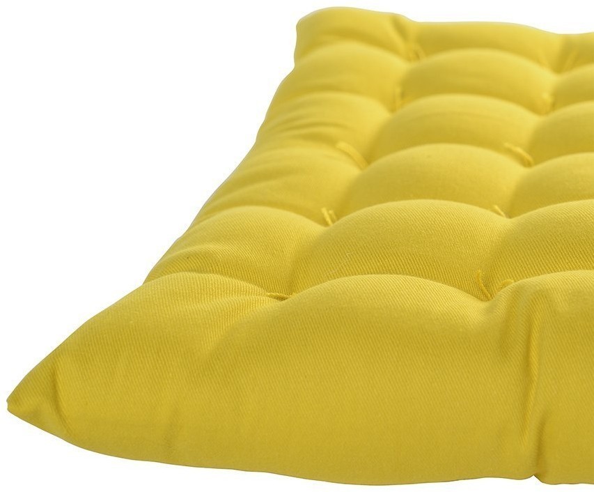 Подушка на стул горчичного цвета из коллекции wild, 40х40 см (65669)