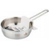 Сковорода agness professional 16х5 см,1 л высококачественная нерж сталь 18/10 индукционное дно (936-320)