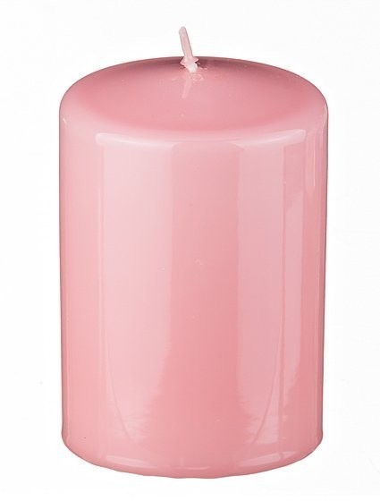 Свеча высота=10 см.диаметр=7 см.нежно-розовая Adpal (348-389)