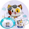 Детский набор посуды Котенок LORAINE (60407)