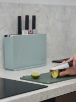 Набор из 4-х разделочных досок и 4-х ножей с держателем cut&amp;store (78696)
