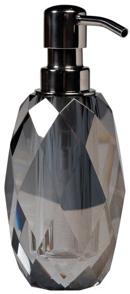Диспенсер для мыла стекло дымчатое 7*h.17,5см (50мл) (TT-00014892)