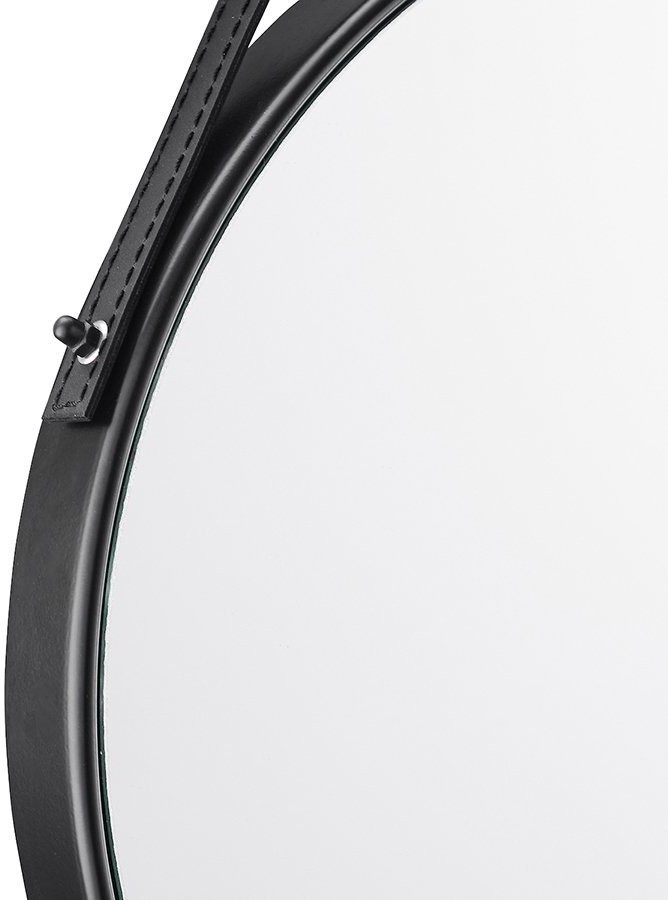 Зеркало настенное lanza, D42,5 см, черное (68672)