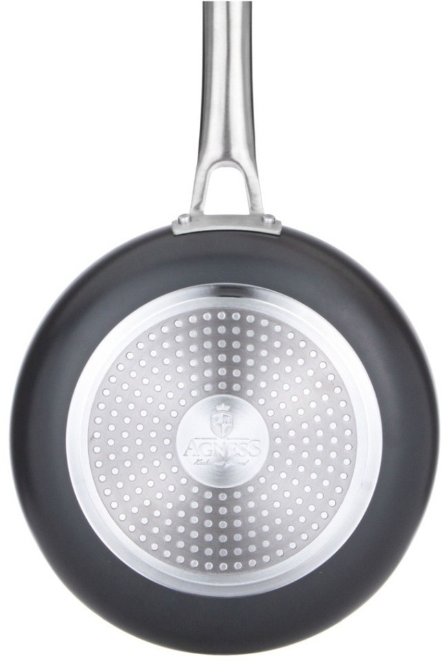 Сковорода c антипригар. 3х слойным покрыт. daikin, серия "chef" agness 26*5.0cm, анодирован.алюминий (947-108)