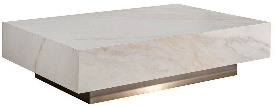 Стол журнальный AGATE светлый керамический 120*80*29см (TT-00016026)