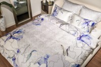 Комплект постельного белья Ирисы, тенсель (145*210-2шт, 50*70-2шт) (TT-00015789)