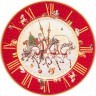 Тарелка обеденная lefard "часы" 27 см красная (85-1711)