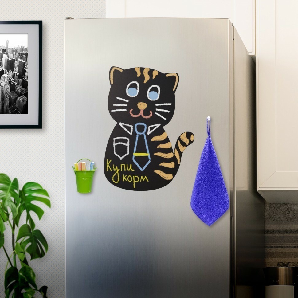 Доска на холодильник магнитно-меловая Brauberg Pussy Cat 30х40 см 237840 (84566)