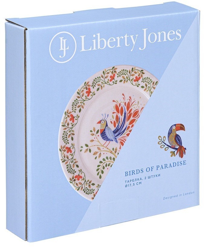 Набор тарелок love birds из коллекции birds of paradise в подарочной упаковке, D18 см, 2 шт. (77593)