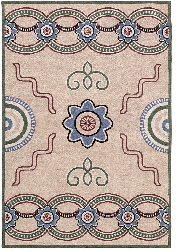 Ковер из хлопка по мотивам эвенских орнаментов из коллекции cultural heritage, 120х180 см (78515)