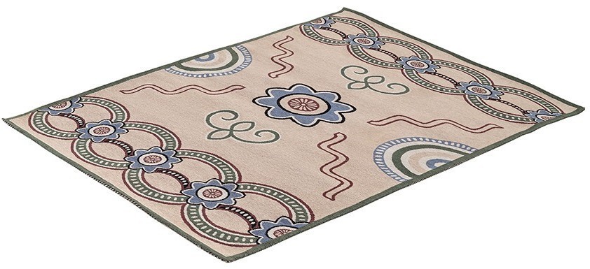 Ковер из хлопка по мотивам эвенских орнаментов из коллекции cultural heritage, 120х180 см (78515)