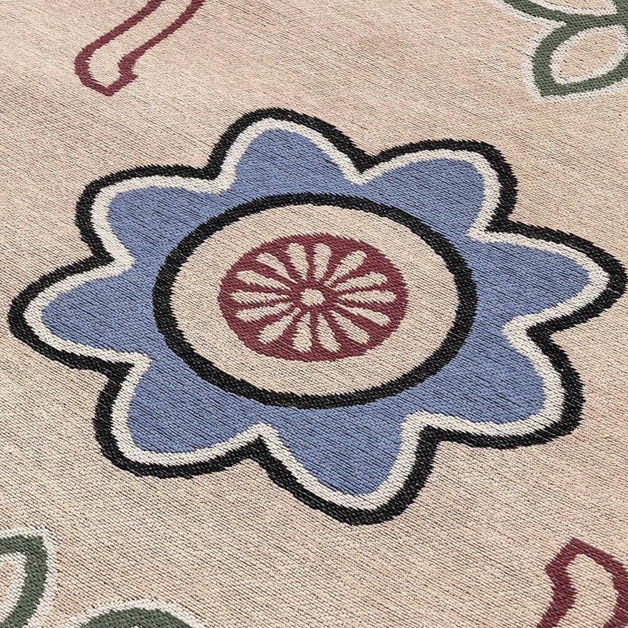 Ковер из хлопка по мотивам эвенских орнаментов из коллекции cultural heritage, 120х180 см (78515)