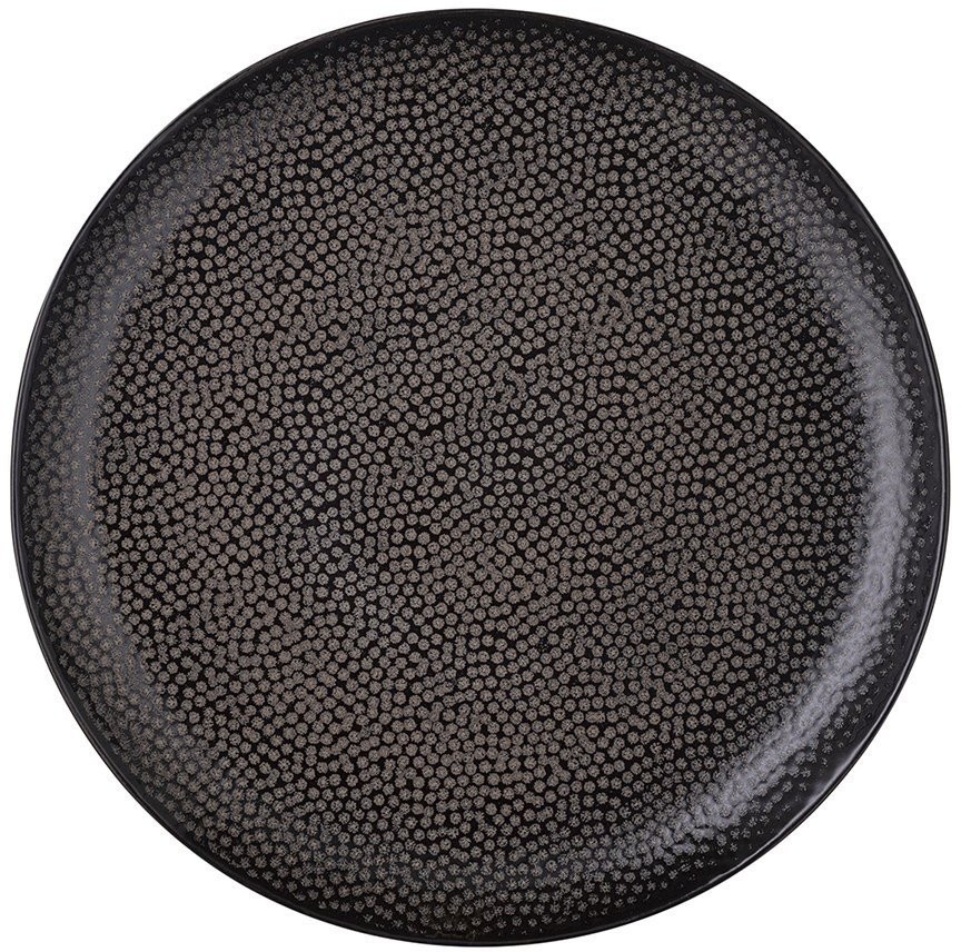 Набор обеденных тарелок dots, D26 см, черные, 2 шт. (74065)