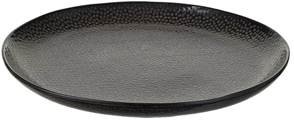 Набор обеденных тарелок dots, D26 см, черные, 2 шт. (74065)