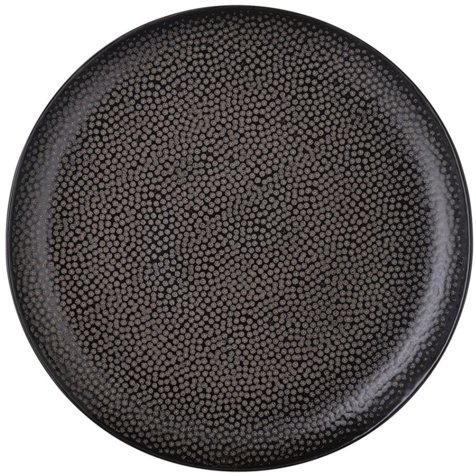 Набор обеденных тарелок dots, D26 см, черные, 2 шт. (74065)