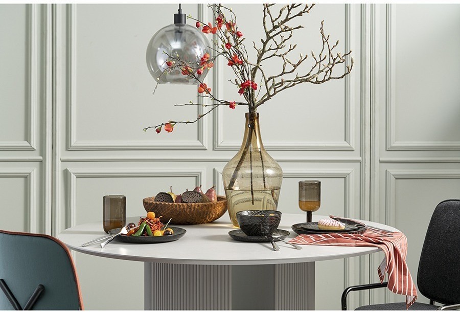 Набор обеденных тарелок dots, D26 см, черные, 2 шт. (74065)