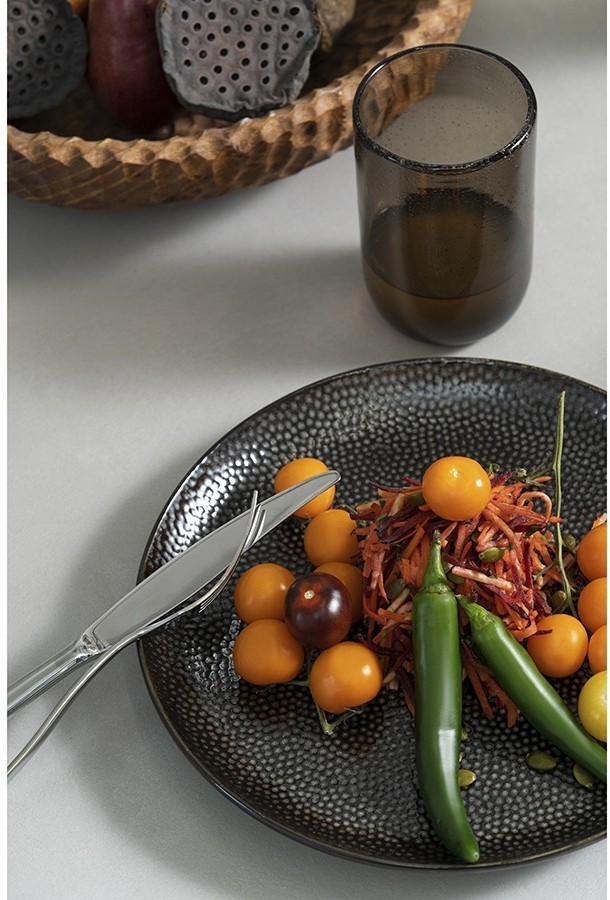 Набор обеденных тарелок dots, D26 см, черные, 2 шт. (74065)