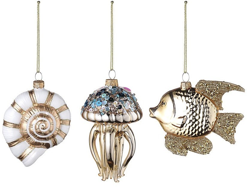Набор ёлочных украшений sea life из коллекции new year essential, 3 шт. (78276)