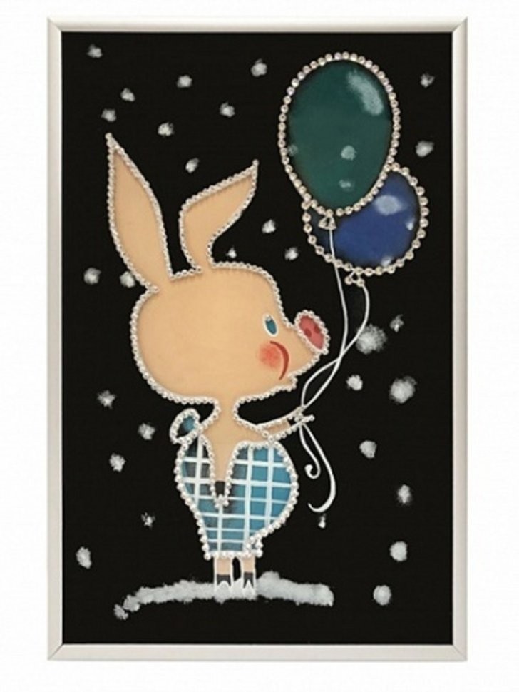 Картина Пятачок Символ года 2019 с кристаллами Swarovski (2133)