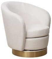 Кресло Napoli вращающееся, рогожка бежевая Koza2601-ECRU 76*76*76см (TT-00012702)