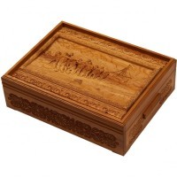 Настоящее &quot;Русское лото - Бурлаки на Волге&quot; в шкатулке из мореного ясеня (29964)