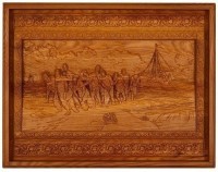 Настоящее &quot;Русское лото - Бурлаки на Волге&quot; в шкатулке из мореного ясеня (29964)