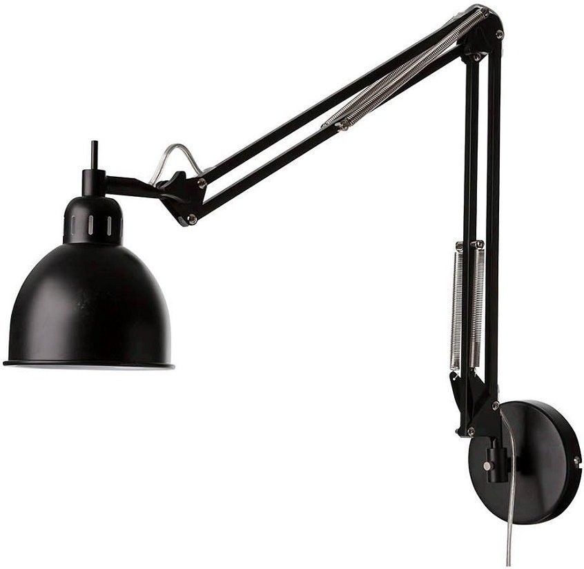 Лампа настенная job, 55/75хD13,5 см, черная матовая (67878)