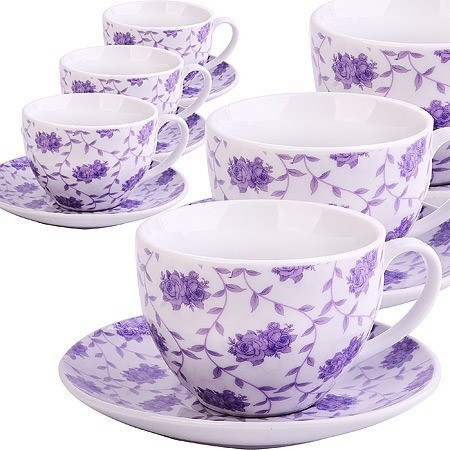 Чайный сервиз на 6 персон фарфор 12 предметов 220 мл LORAINE (25928)