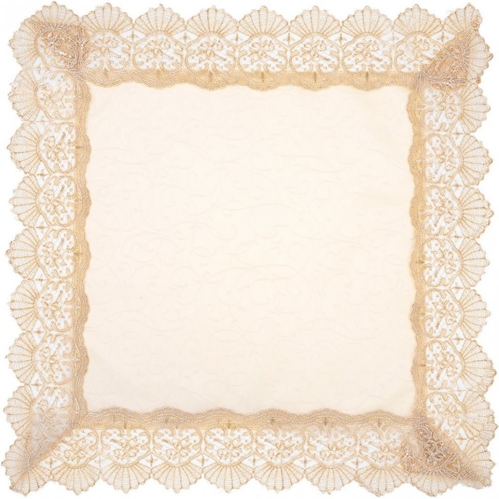 Набор салфеток из 4-х шт ,"ричард" 40х40см,100% п/э, с кружевом, шампань SANTALINO (850-880-44)
