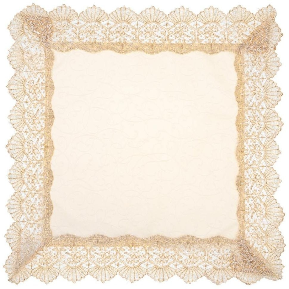 Набор салфеток из 4-х шт ,"ричард" 40х40см,100% п/э, с кружевом, шампань SANTALINO (850-880-44)