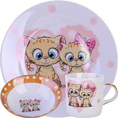 Детский набор посуды Котята LORAINE (30546)