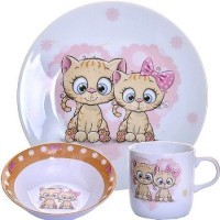 Детский набор посуды Котята LORAINE (30546)