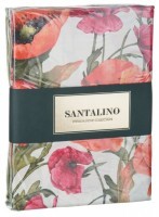 Кпб 2-х сп &quot;маки&quot; под 175х215 -1шт., пр (цвет св.зеленый) 220х250  -1шт., нав 50х70 - 2шт. х/б, сат SANTALINO (984-023)