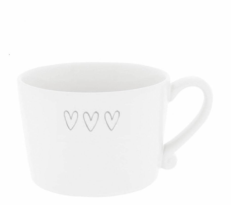 Bastion Collections Кружка White 3 Нearts Grey RJ/CUP 001 GR