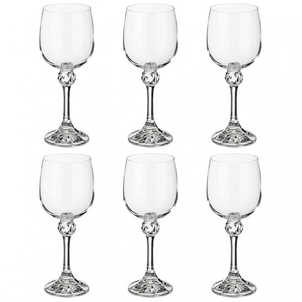 Набор бокалов для вина  из 6 шт. "джулия" 230 мл..высота=18 см. Crystalex Cz (674-446)