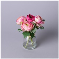 Букет искусственных цветов в круглой вазе высота= 16см Lefard (287-552)