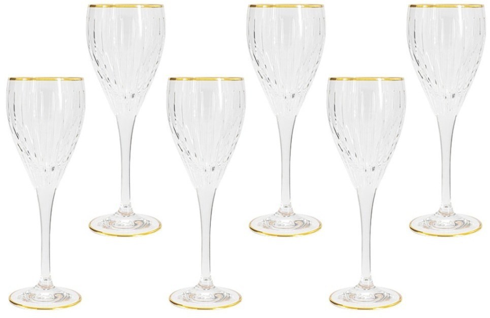 Набор бокалов для вина Пиза золото, 0,25 л, 6 шт - SM2101/A Same