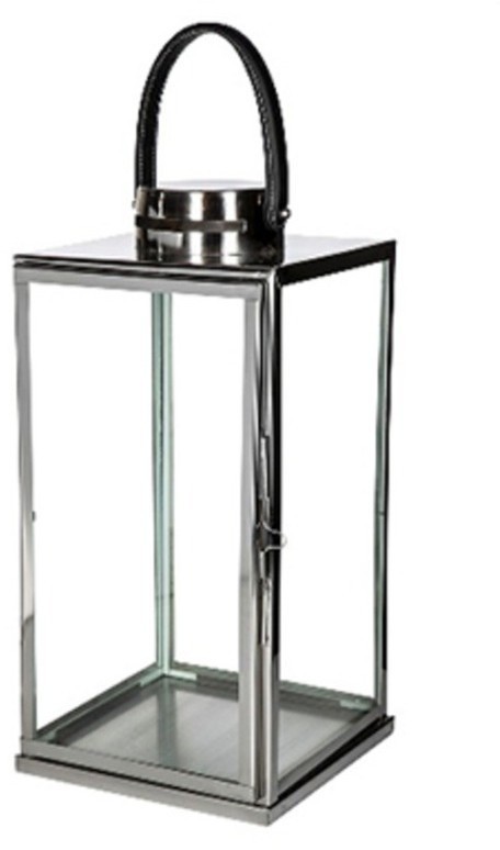 Подсвечник 13083M, металл, стекло, silver/clear, ROOMERS FURNITURE