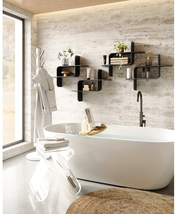 Полка настенная montage, черная (78717)