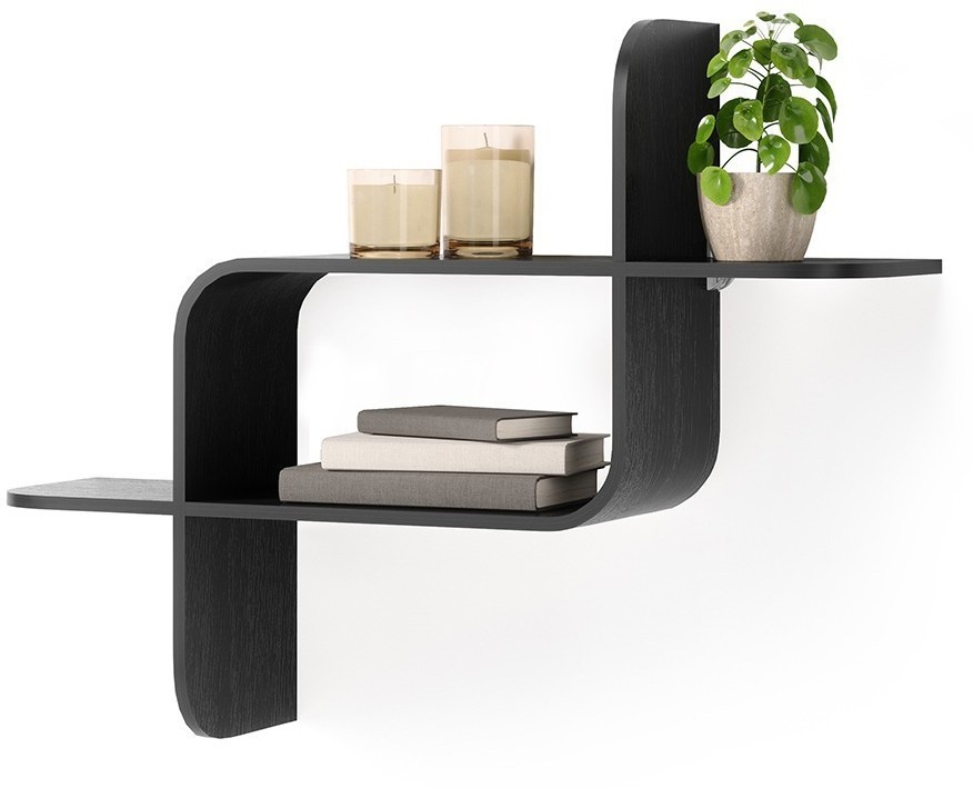 Полка настенная montage, черная (78717)