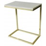 Стол приставной E1598, сталь, мрамор, white, ROOMERS FURNITURE