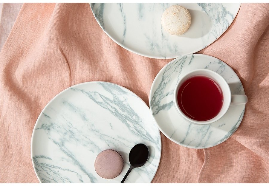 Набор чайных пар marble, 250 мл, 2 шт. (72378)