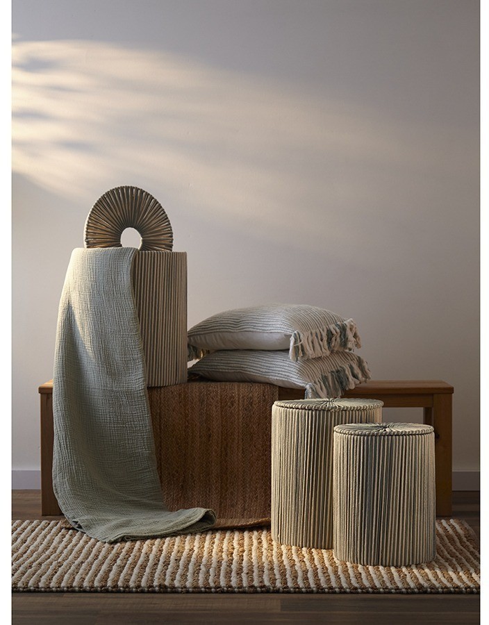 Корзина плетеная dholak mint из коллекции ethnic, размер l (77216)