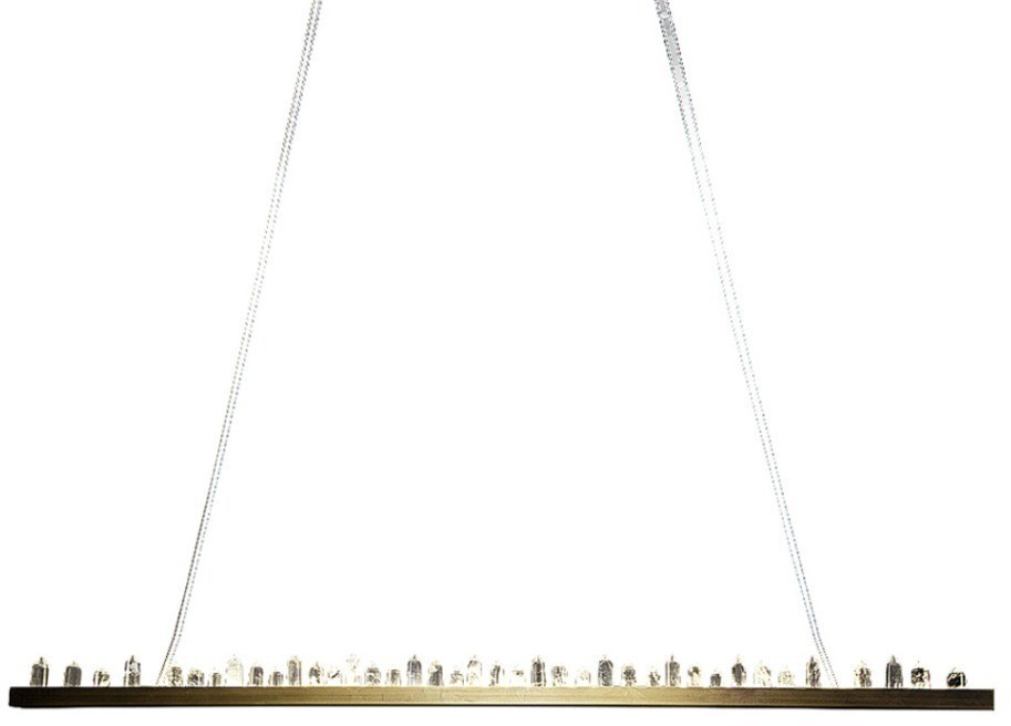 Люстра KR0543P-L(antique brass), металл, стекло, Matte antique brass, ROOMERS FURNITURE