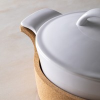 Набор DR391-WHI(DR391-043), керамика/пробка, Beige/ white, CASAFINA BY COSTA NOVA