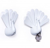 Ключница peacock, белая (74972)