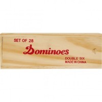 Домино в светлой деревянной коробке (30729)