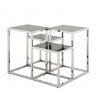 Стол Смитсон 108191, нержавеющая сталь, стекло, chrom/grey, ROOMERS FURNITURE