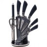 Набор ножей agness с ножницами и мусатом на пластиковой подставке, 8 предметов (911-642)
